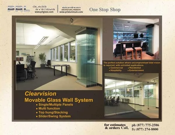 Clearvision – Stacking Movable All Glass Wall System