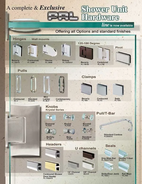 Shower Glass & Shower Door Hardware ALL in one shipment!!