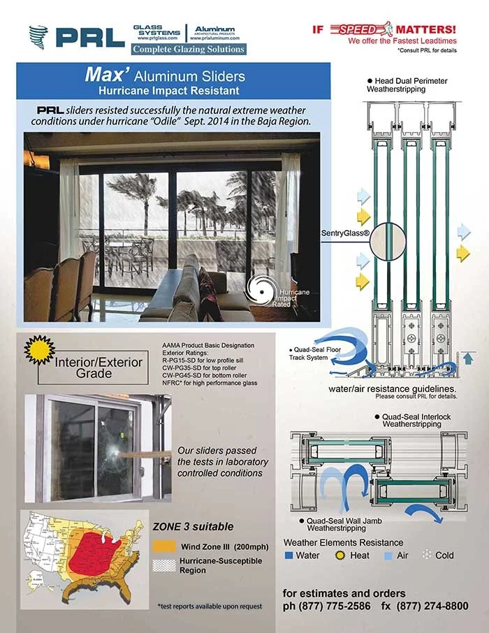 Max Slider Hurricane Impact Resistant Doors