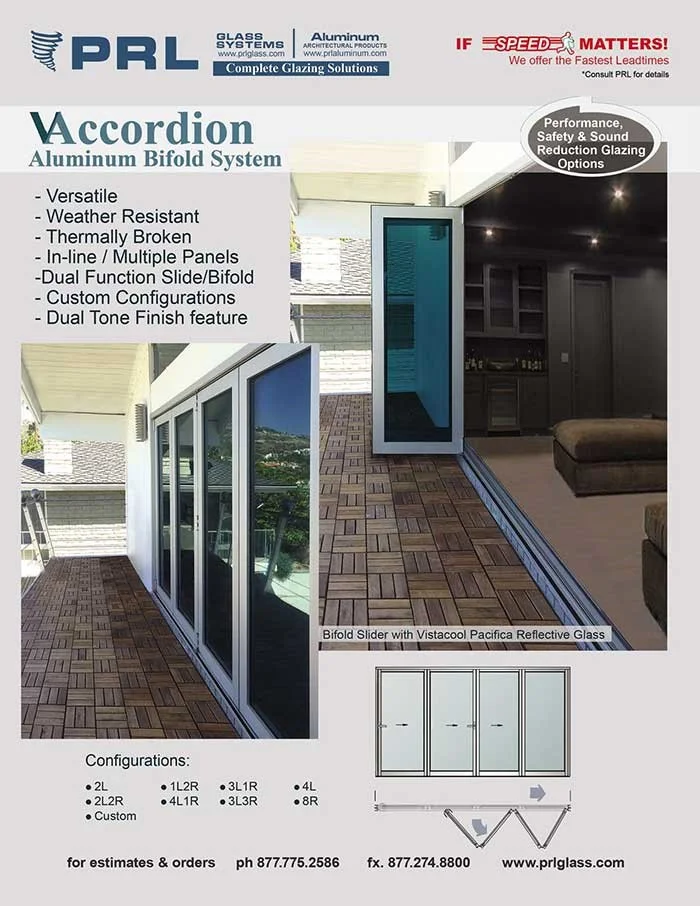 PRL Aluminum Bi-Fold Accordion Doors