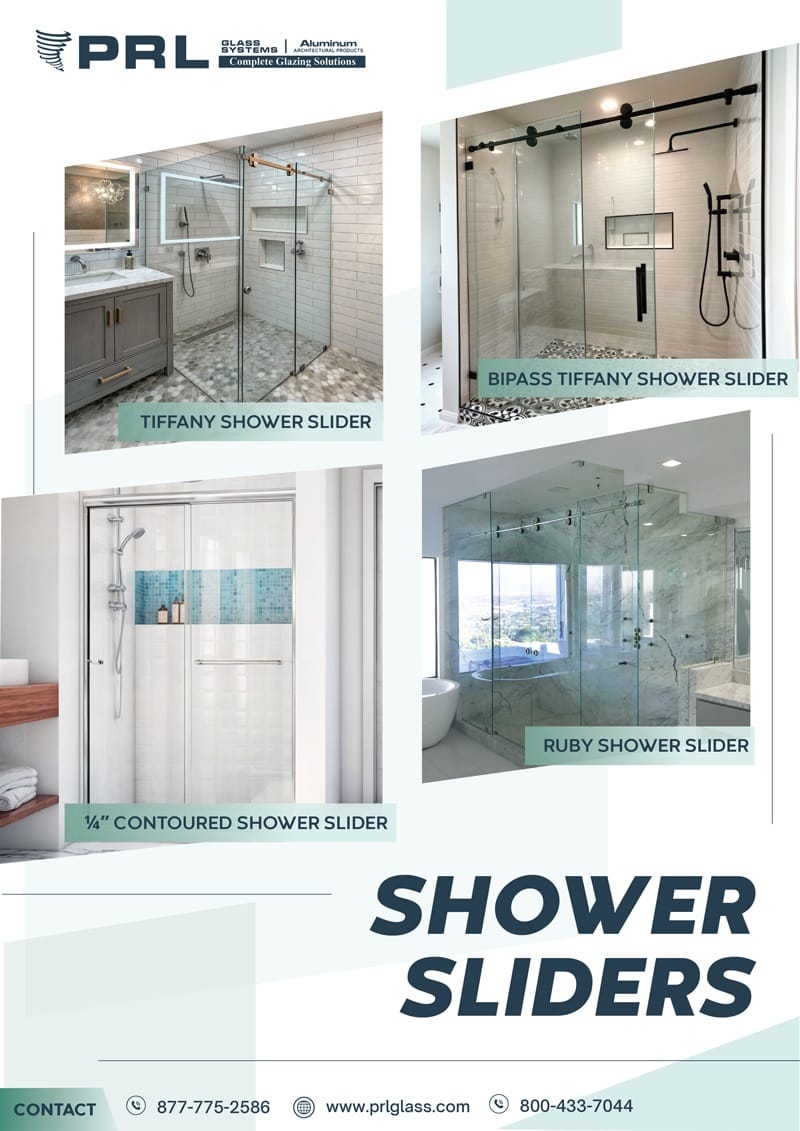 COMPLETE SHOWER SLIDERS. 4 OPTIONS AVAILABLE!