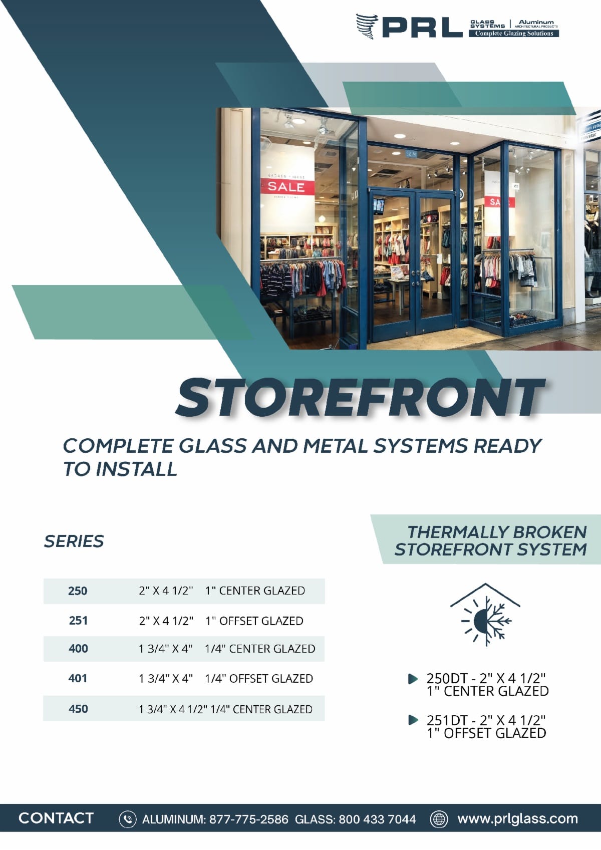 Shop PRL’s Complete Storefront Systems!