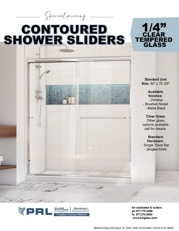 Upgrade Your Shower with PRL’s Contoured Sliders