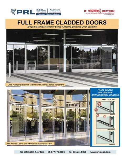 Shop Full Framed Aluminum Entrance Doors At PRL Glass & Aluminum