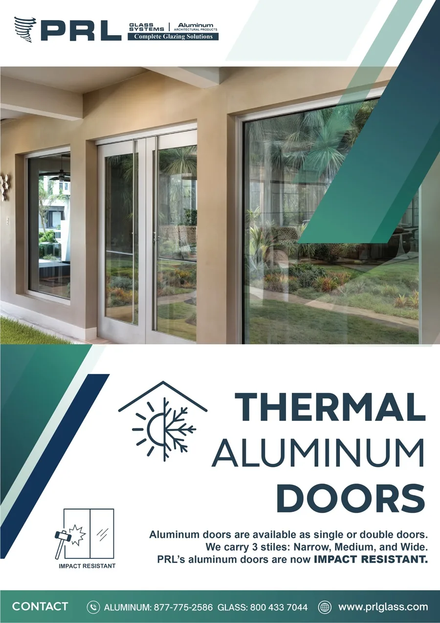 Impact Resistant Aluminum Doors