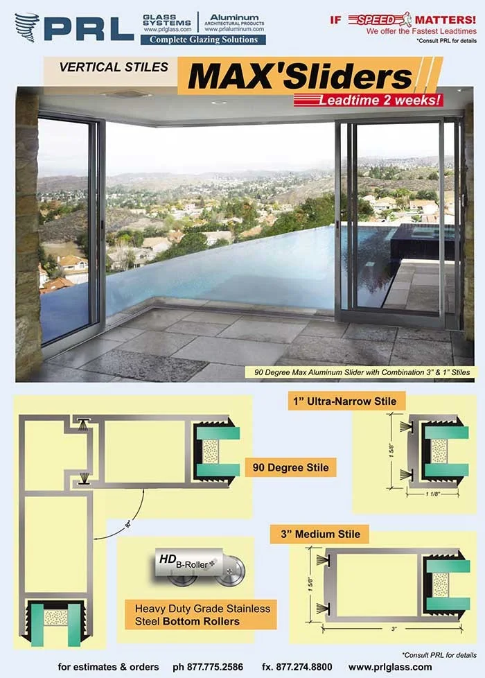 PRL’s Ultra Narrow 1″ Stile Max Sliders: Indoor/Outdoor Sliders with Expansive Glass Views!
