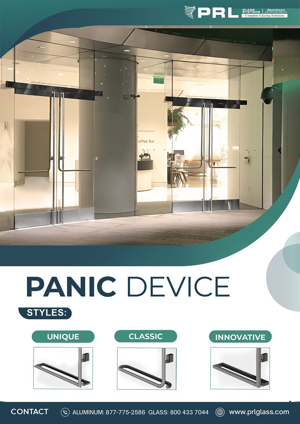 Elevate Your Entryways with PRL’s Sleek and Secure Panic Door Devices